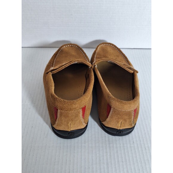 Footjoy Club Casuals Suede Leather Loafers Mens 10.5M Brown Slip On Golf Shoes main image 5